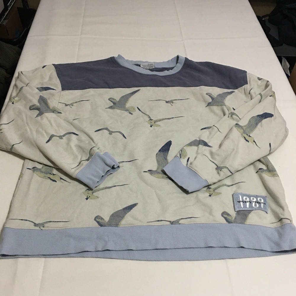 Taylor Swift 1989 Taylor's Version Sweatshirt Unisex 2XL Blue Seagull Graphic